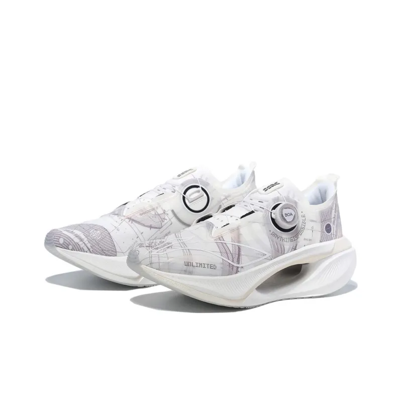LiNing Jueying 2 Cushioned Slip Resistant Low Top GCU Running Shoes Unisex White-3