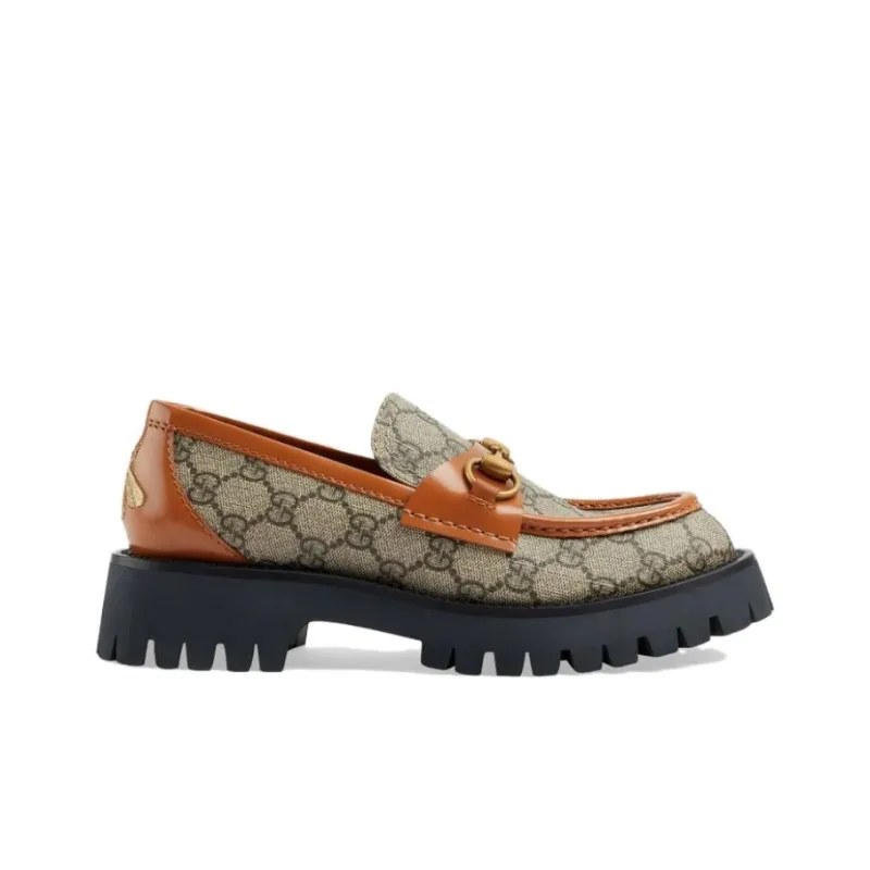 GUCCI GG Monogram Horsebit Loafers Women's-1