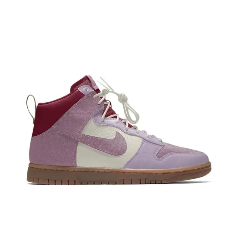 Nike Dunk High Cushioning And Breathable High Top Running Shoes Women's Light Purple-1