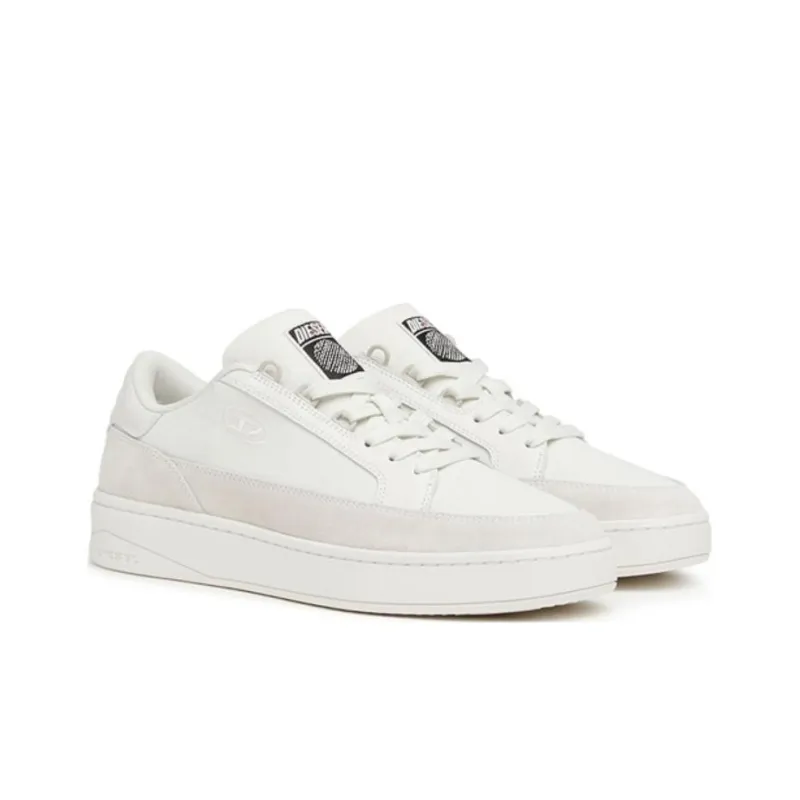 DIESEL Low-Top Skateboard Shoes Men's White-1
