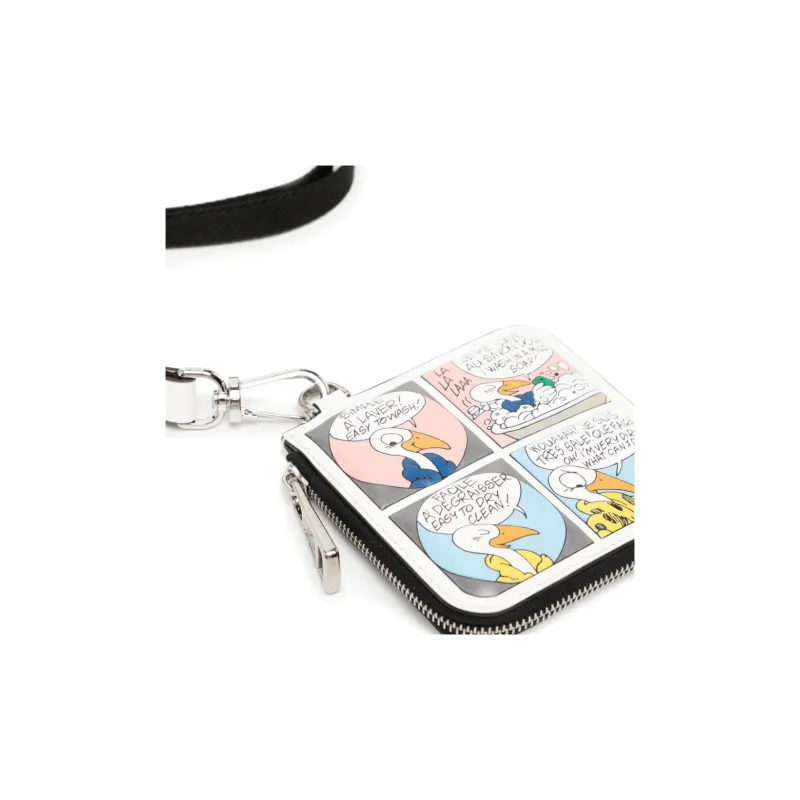 Moncler Calfskin Wallet Men's White/Multicolor-2