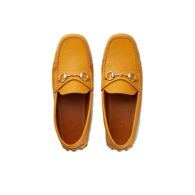 GUCCI Horsebit Casual Shoes Men's Yellow-2