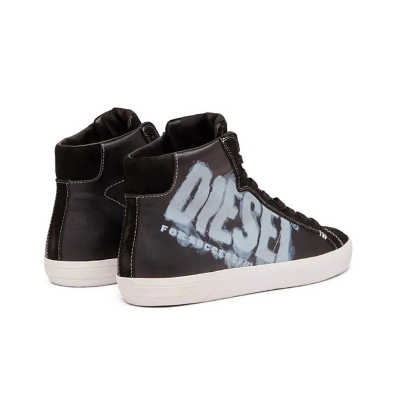 DIESEL High Top Skateboard Shoes Men's Black-2