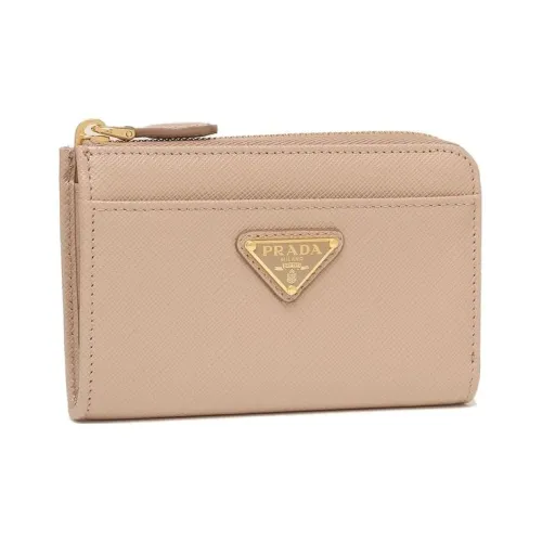 prada logo Leather Wallet Women's Pink