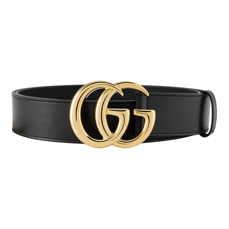 GUCCI Gg Marmont Belt Shiny Buckle 1.5 Width-1