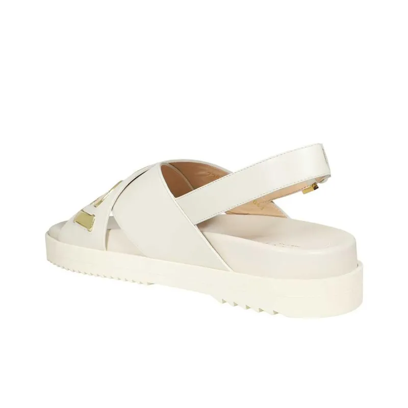 GUCCI Women's Sandal 'White Metallic Gold' Women's-3