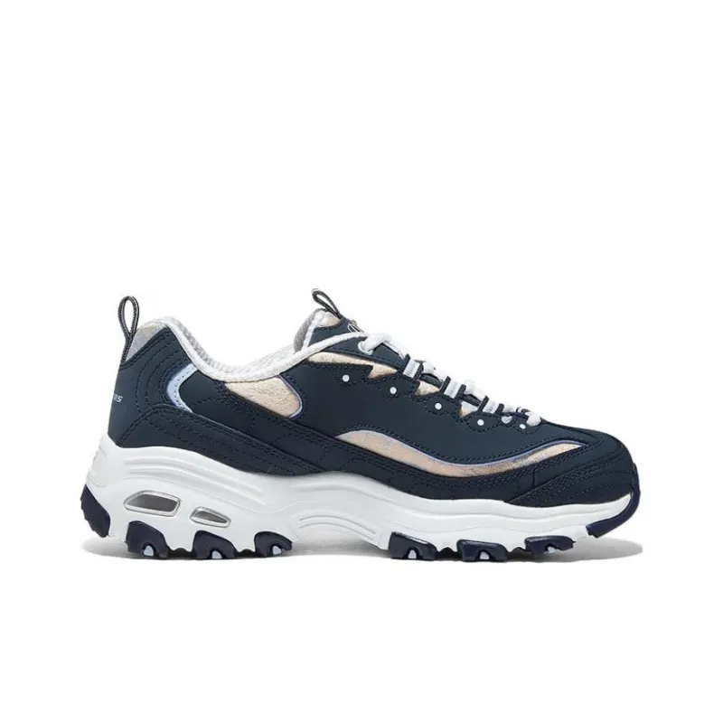 Skechers DLITES Slip Resistant Low Top Chunky Sneakers Women's Marine Blue-1