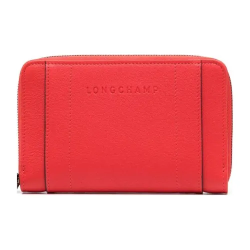 LONGCHAMP Calfskin Wallet Women's Bright Red