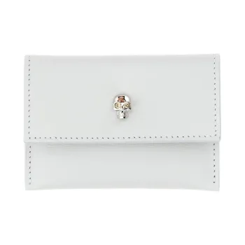 Alexander McQueen Calfskin Card Holder Wallet Women's White