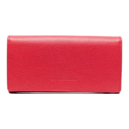 LONGCHAMP Le Foulonné Leather Wallet Women's Red