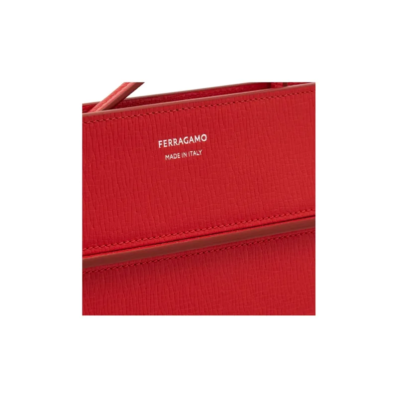 FERRAGAMO Calfskin Clutch Men's Red-3