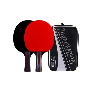 LENWAVE Ping Pong Paddles Unisex Wooden Rubber Sponge Red