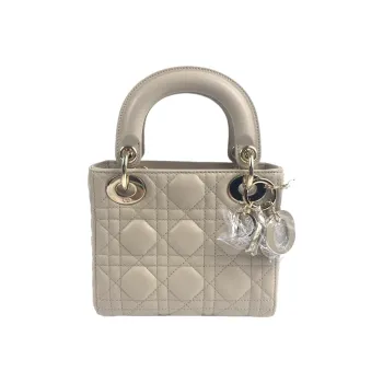 DIOR Lady Dior Sheepskin Dior Bag Shoulder Bag Crossbody Bag Handbag Mini Women's Gray