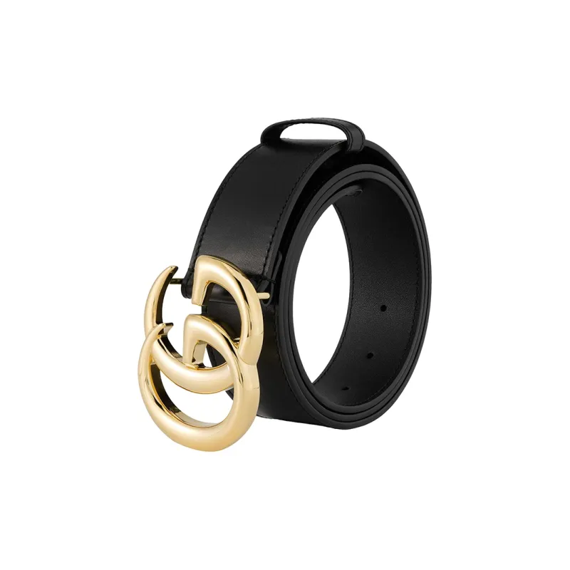 GUCCI Gg Marmont Belt Shiny Buckle 1.5 Width-2