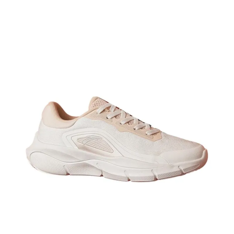 Anta Anti-Slip Wear-Resistant Low-Top Running Shoes Women's Papyrus White Smoky Brown-1