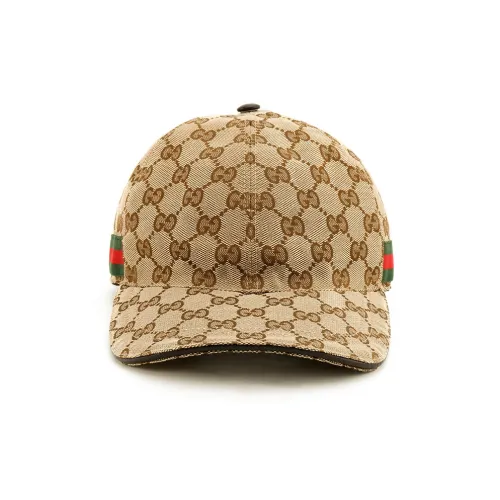 Gucci Original GG Canvas Baseball Hat with Web Beige/Brown Male
