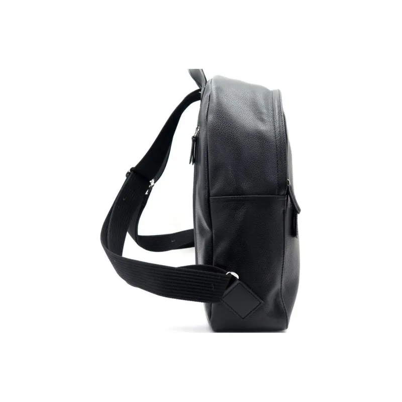 LONGCHAMP Grained Leather Backpack Regular Unisex Black-2