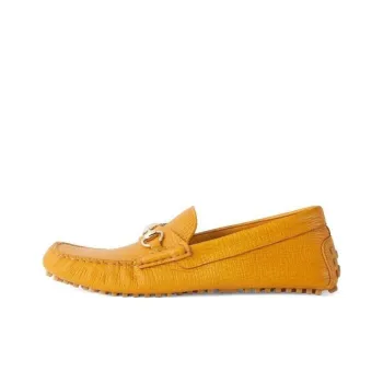 GUCCI Horsebit Casual Shoes Men's Yellow