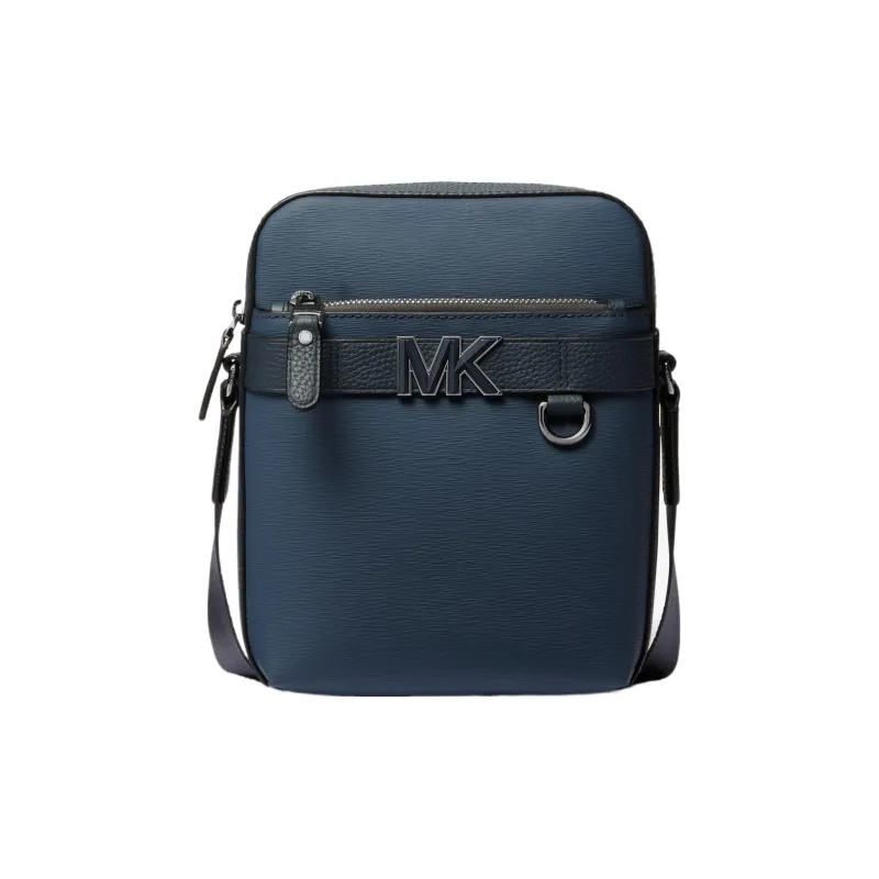 MICHAEL KORS Hudson Leather Travel Bag Crossbody Bag Shoulder Bag Men's Marine Blue-0