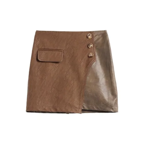 A head of Agua Casual Short Skirts Women's Brown