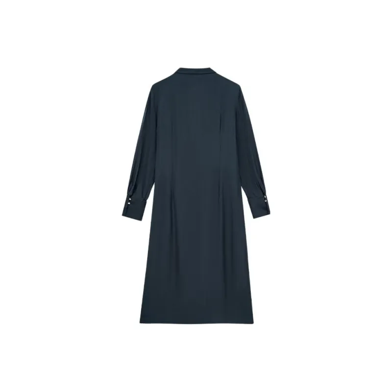 THEORY Long Sleeved Dresses Women's Dark Blue-1