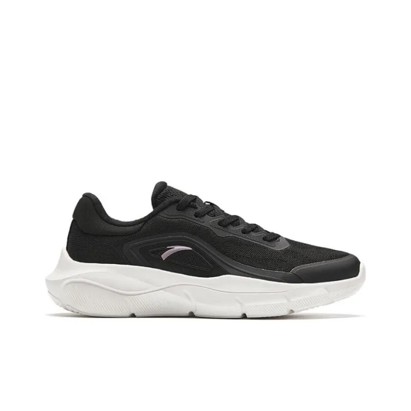 Anta Anti Slip Wear Resistant Low Top Running Shoes Women's Black-1