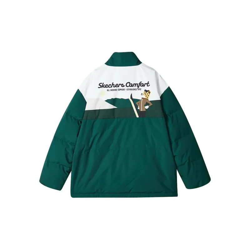 Skechers Sports Life Collection Down Jackets Men Seaweed Army Green/02ZG-1