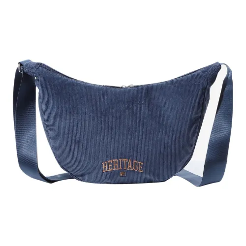 FILA Cotton Hobo Bag Crossbody Bag Shoulder Bag Women's Blue
