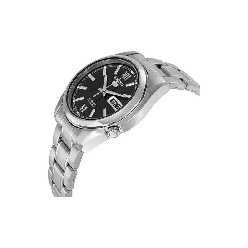 SEIKO Automatic Mechanical Movement Stainless Steel Strap Watch Men's Watch Black Dial SNKL55K1-2