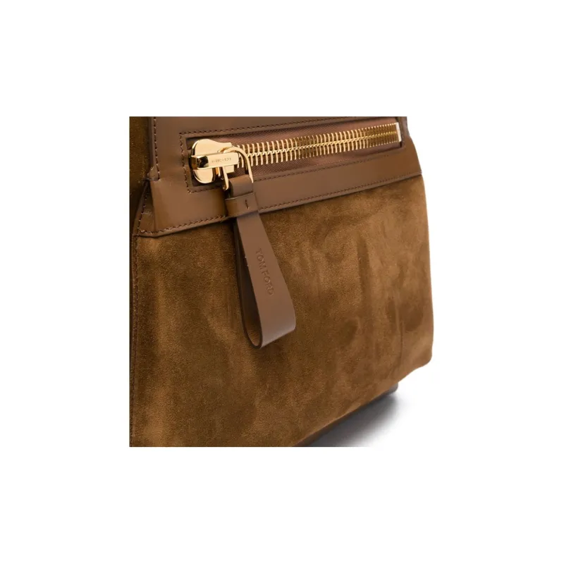 TOM FORD Cow Leather Backpack Regular Women's Brown-2