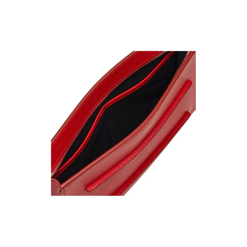FERRAGAMO Calfskin Clutch Men's Red-4