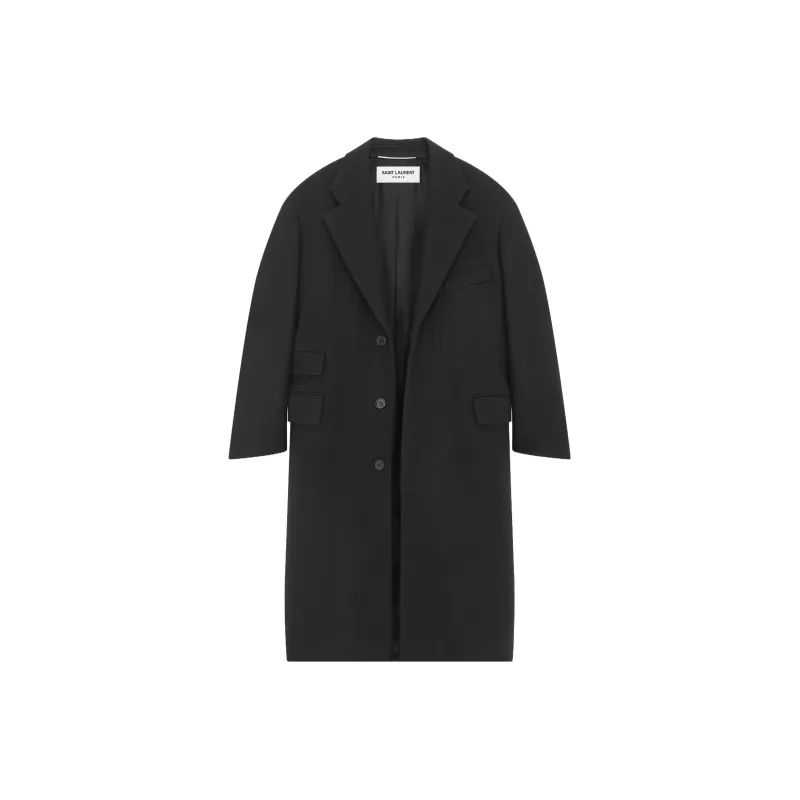 SAINT LAURENT Coats Men's Black-1
