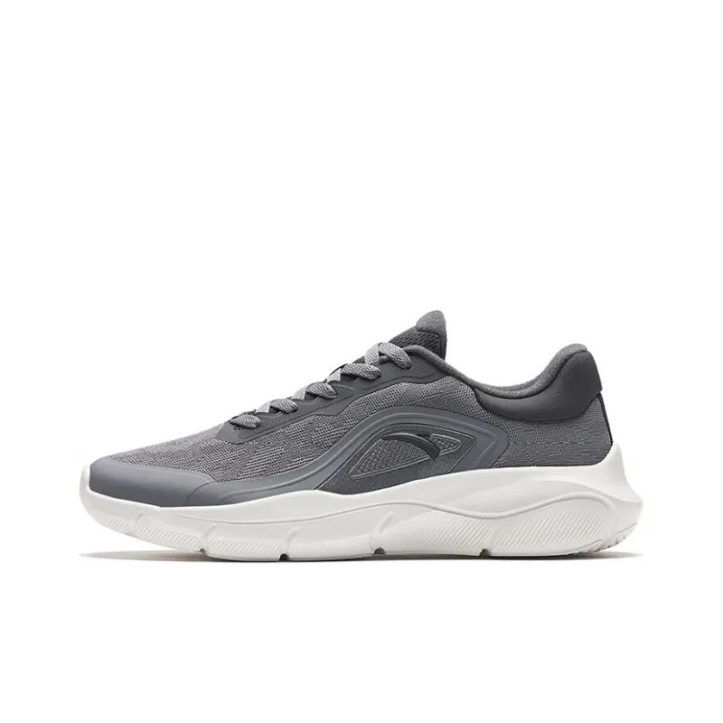 Anta Slip Resistant Low Top Badminton Shoes Men's Gray-0