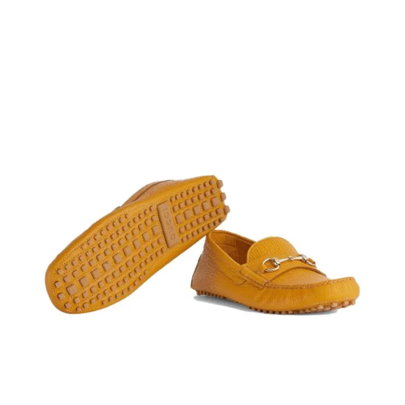 GUCCI Horsebit Casual Shoes Men's Yellow-3
