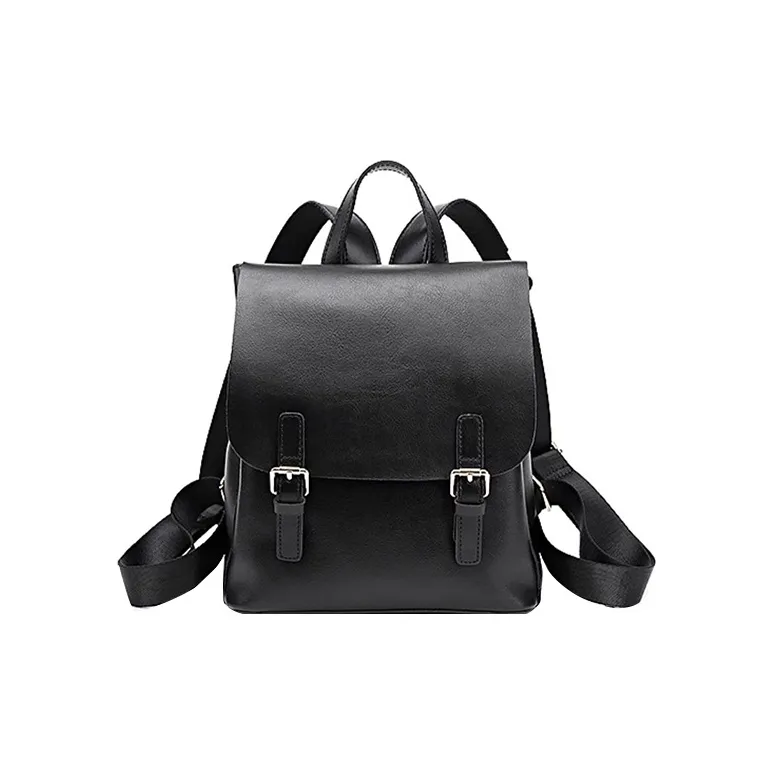DAPHNE Cow Leather Backpack Regular Women's Black-0