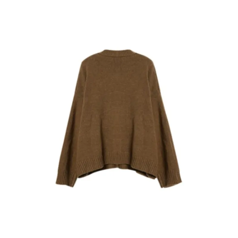 A head of Agua Knitwear Women's Brown-1