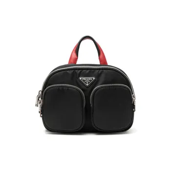 PRADA Nylon Backpack Handbag Regular Women's Red/Black
