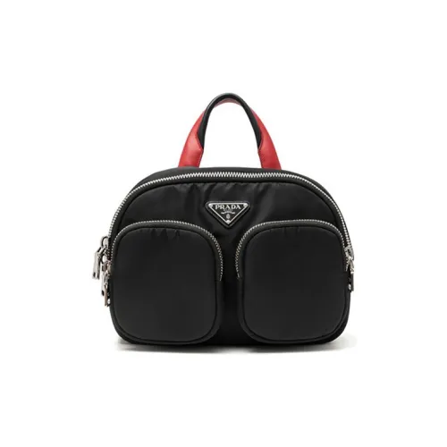 PRADA Nylon spring Handbag Regular Women's Red/Black