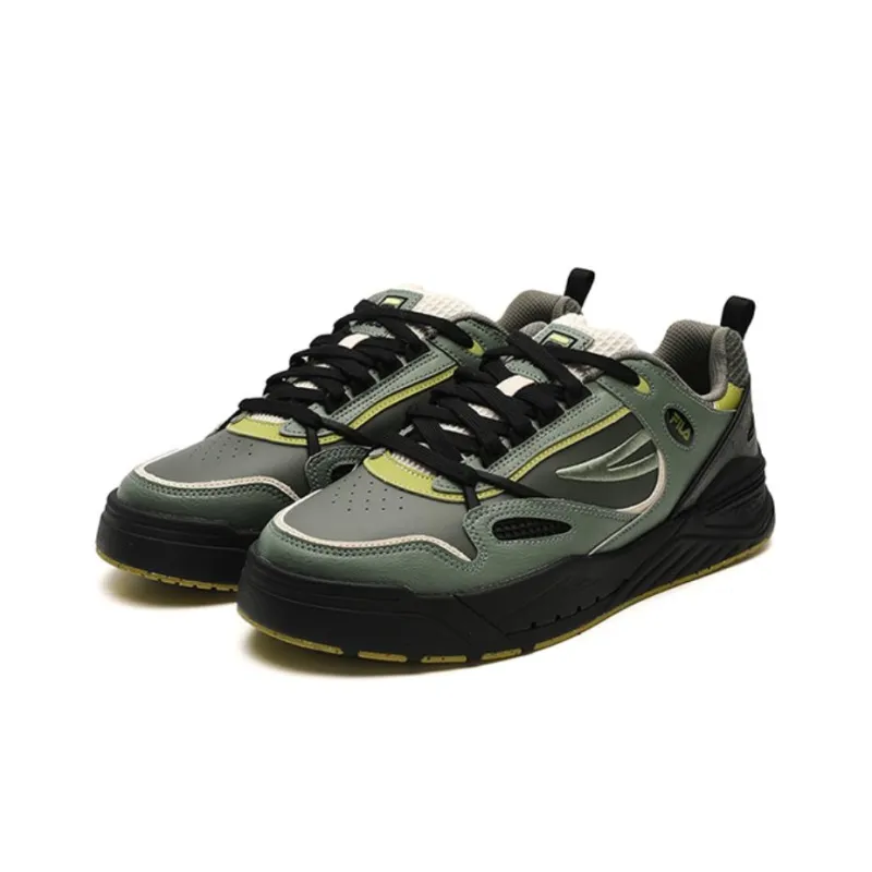 FILA SLAM Anti Slip Wear Resistant Low Top Skateboard Shoes Men's Green-2