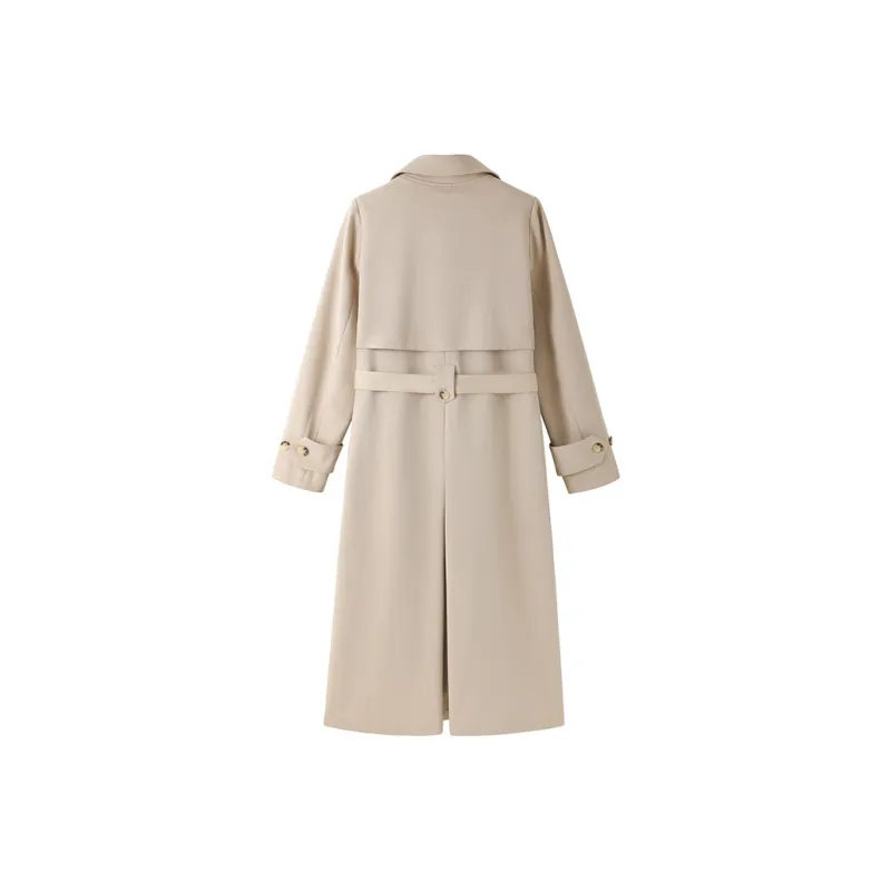 Trench Coats Women's Khaki-1