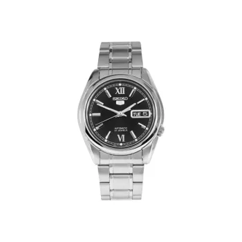 SEIKO Automatic Mechanical Movement Stainless Steel Strap Watch Men's Watch Black Dial SNKL55K1