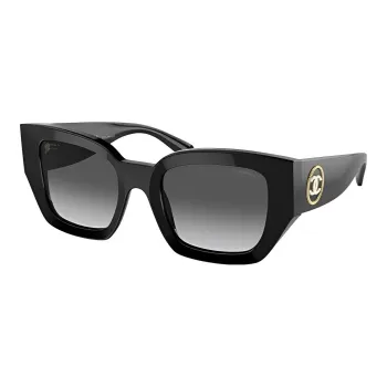 CHANEL Plate Frame Butterfly Sunglasses Unisex Black
