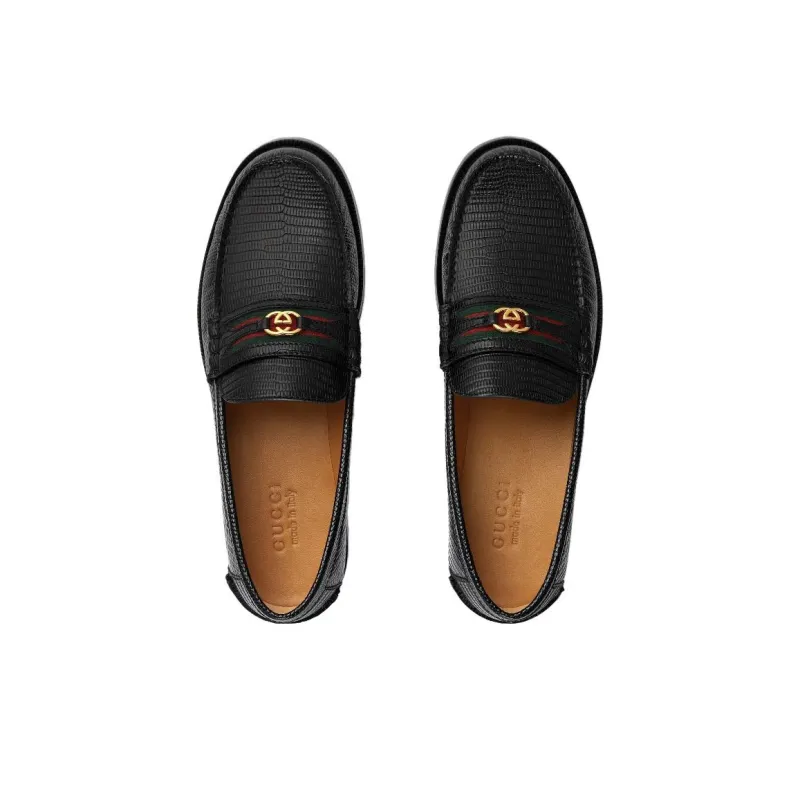 GUCCI Lovelight Series Men's Casual Shoes Men's Black-2