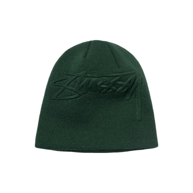 Stussy Smooth Embossed Stock Skullcap Beanie-4