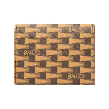 BALLY Cow Leather Card Holder, Wallet Men's Brown