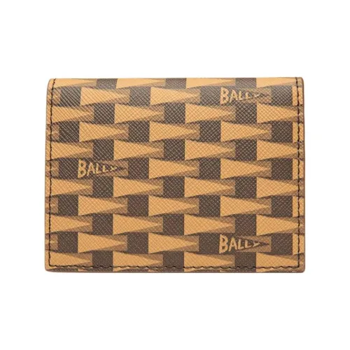 BALLY Cow Leather Card Holder, Wallet Men's Brown