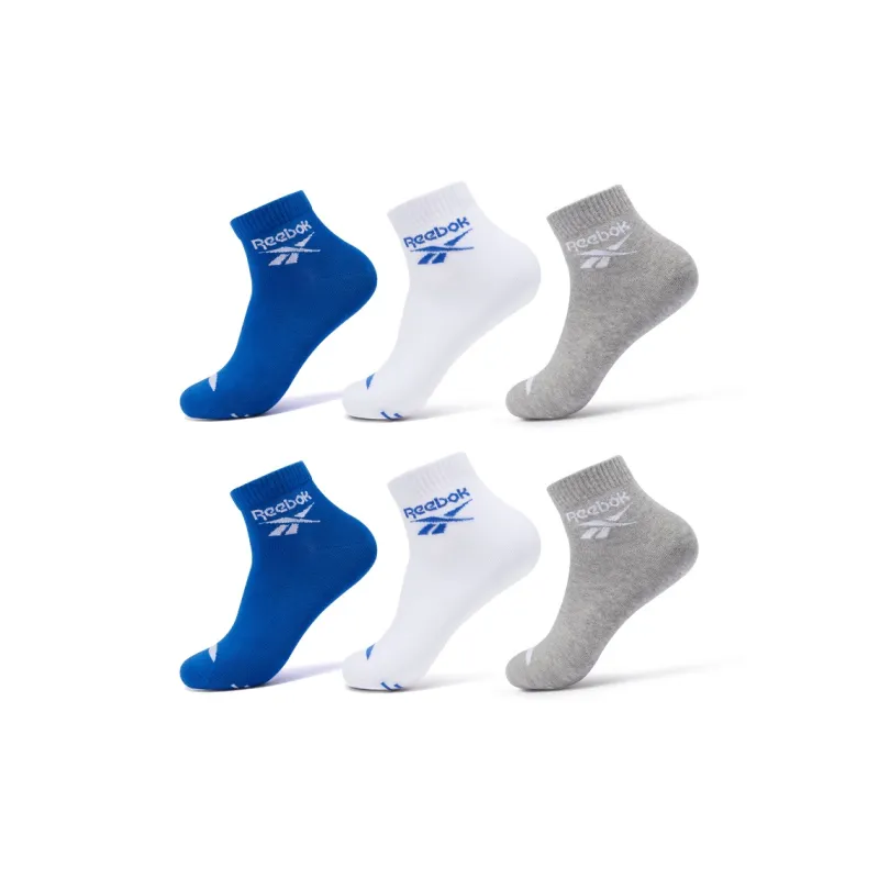 Reebok Street Casual Versatile Ankle Socks Unisex 3 Pack 6 Pack-6