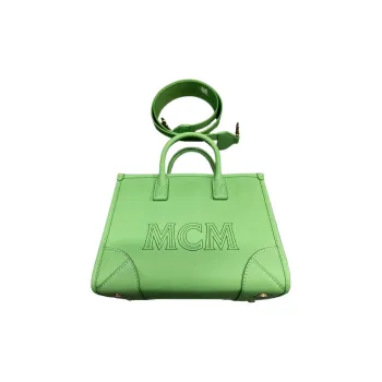 MCM München Calfskin One Shoulder Handbags Mini Women's Green