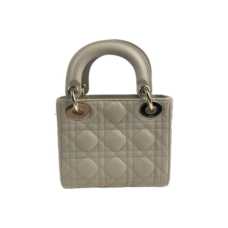 DIOR Lady Dior Sheepskin Dior Bag Shoulder Bag Crossbody Bag Handbag Mini Women's Gray-2