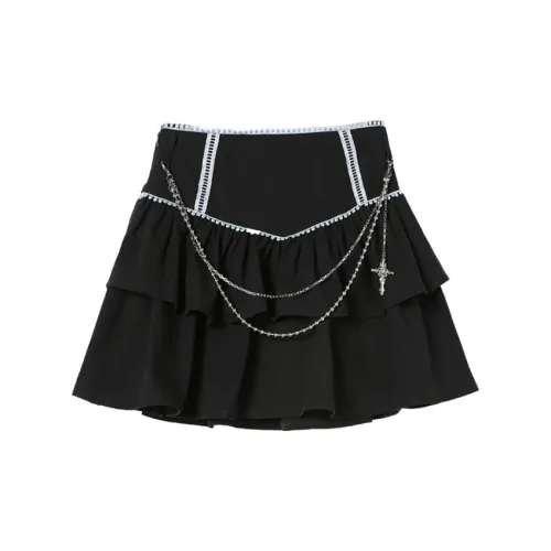 A head of Agua Casual Short Skirts Women's Black